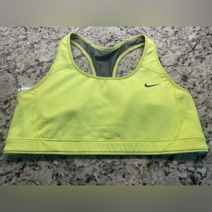 Nike neon yellow sports bra